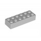 Kostka 2 x 6 x 1, klasická - světle šedá - LEGO 2456 / 4211795 - Light Bluish Gray Brick