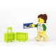 Cestující ze zavazadlem, kufrem na kolečkách a hrou z LEGO 60197 Osobního vlaku - originální Minifigurka LEGO City