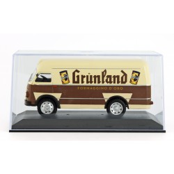 1959 (Fiat) OM Leoncino furgone Grunland – IXO / Atlas 1:43 s vitrínkou