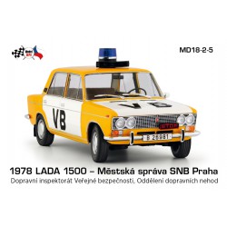 1978 LADA 1500 – Dopravní inspektorát Veřejné bezpečnosti, MS SNB Praha – Model DEPO 1:18