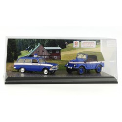 1975 Moskvič 427 (z filmu Holka na zabití) − Veřejná bezpečnost a GAZ 69A − Hlídka VB, OO VB Pec pod Sněžkou − CAL 1:43