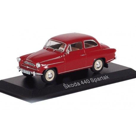 1955 Škoda 440 Spartak − tmavě červená barva − DeAgostini/IXO 1:43